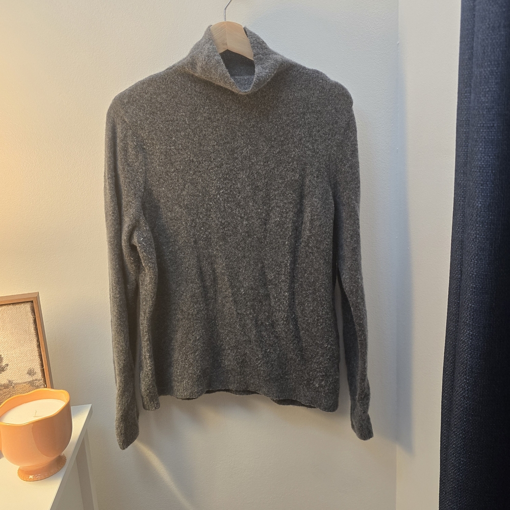 Abercrombie & Fitch Charcoal Turtleneck Wool-blend Sweater Size XL